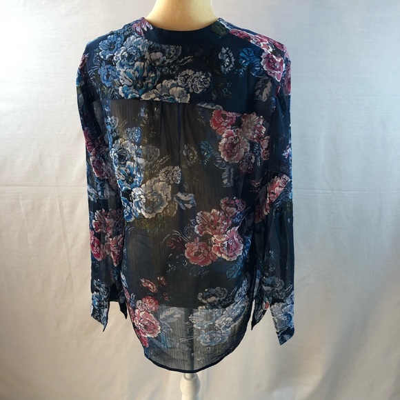 Kut from the Kloth Watercolor Floral Long Sleeve Top, Size M - Picture 2 of 8